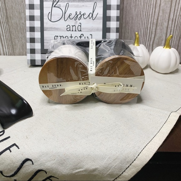 NWT🖤Rae Dunn 3pc 🧂SALT & PEPPER Set with Tray - Picture 4 of 8